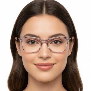 Bottega Veneta Womens Square/Rectangle Avana Violet Transparent Fashion